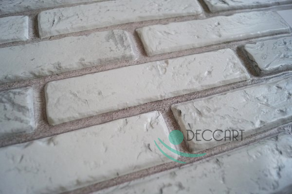 Panele Ścienne 3D PCV Brick Light szara cegła DECCART